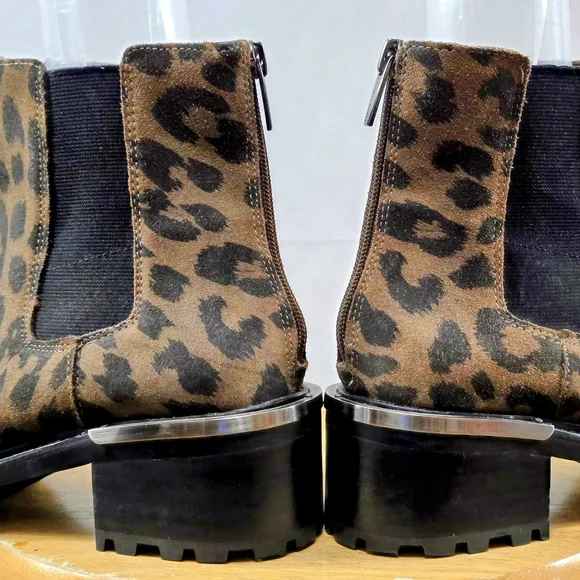 Vince Camuto Leopard Print Ankle Boots - Picture 3 of 6